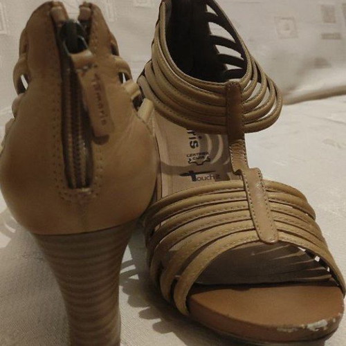 Anatomic Tamaris sandals like new, beige brown, sizes 37.5-38.5
