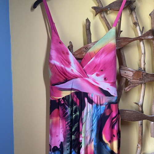 Long summer dress with adjustable strap, lycra, size S/M