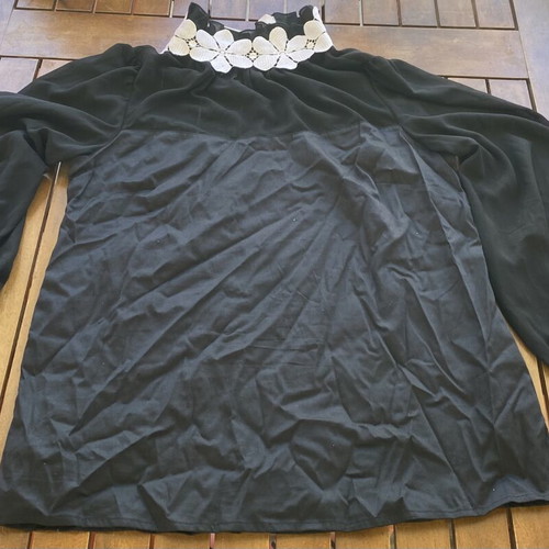 Nara Camicie women's shirt new, black and white, size M