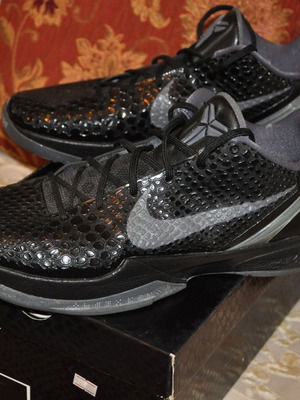 Nike Kobe 6 Black Mamba athletic shoes used, collectible, size 15