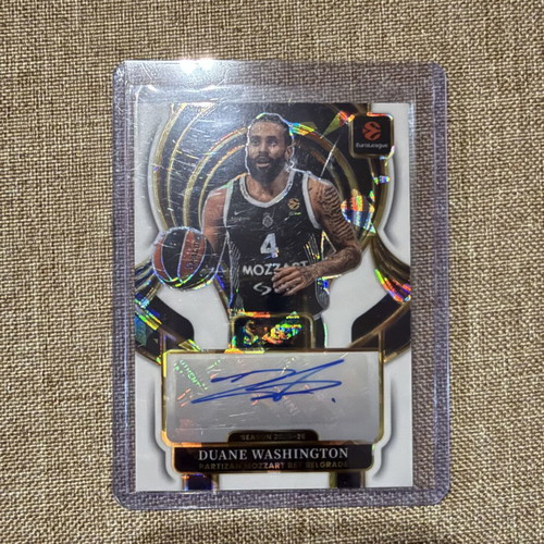 Duane Washington autograph card /49 Partizan Mozzart