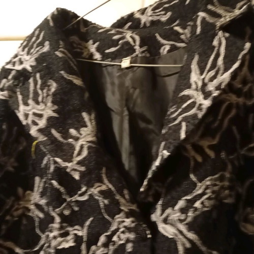 Blazer jacket like new, black with gray details, size 8XL