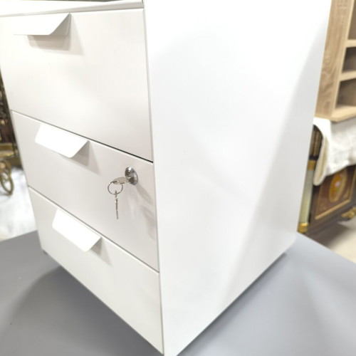 Metal drawer units with 3 drawers on wheels, pack of 4, 40x47x56 cm, like new