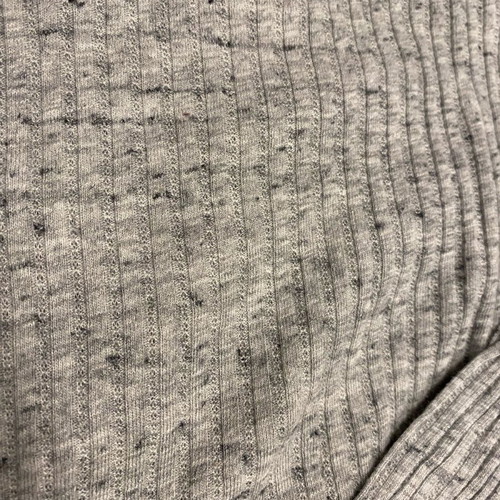Stradivarius fitted ribbed blouse used, gray, size S