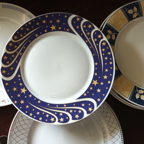 Porcelain platters used, pack of 6 pieces