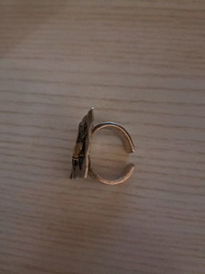 Silver handmade ring with adjustable size used