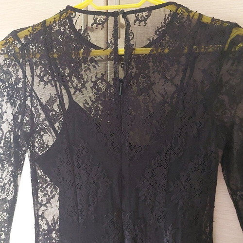 MNG black maxi lace dress new size Small