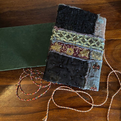 Set of vintage handmade ethnic journals with Indian art