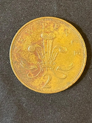 British coin New Pence 1979 used with Wales symbol and Queen Elizabeth II