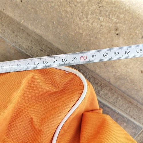Orange travel sack bag used 60x30x25 cm