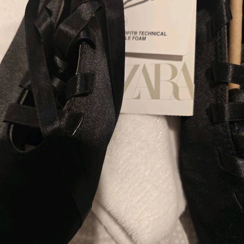 Saten Zara ballerinas new, black, size 40