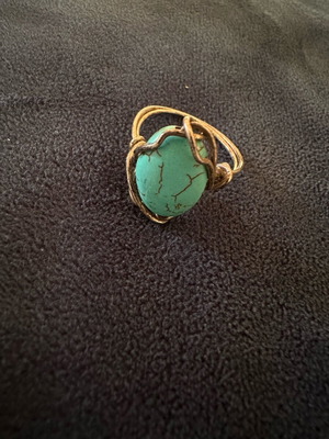Handmade ring new, turquoise
