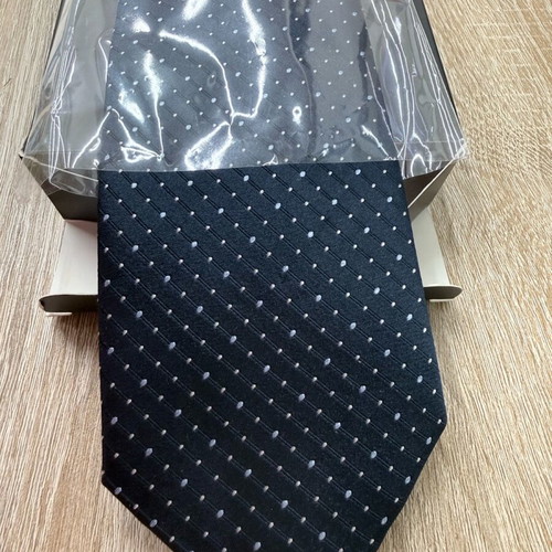 Italian tie new, black and blue