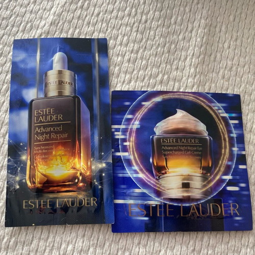 Estée Lauder makeup bag with 5 ml eye cream and 1.5 ml serum new