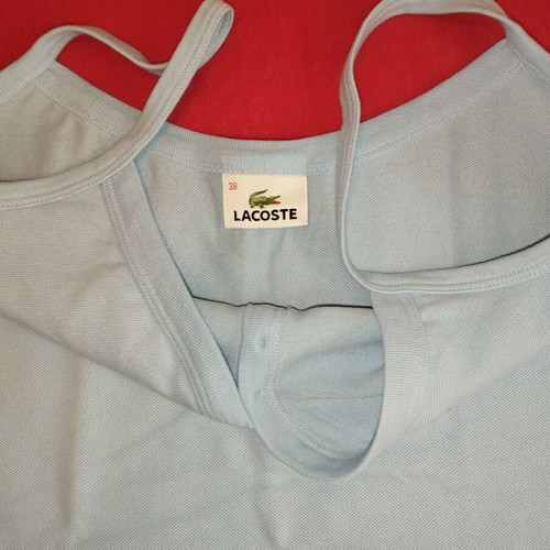 Vintage Lacoste tank top like new, turquoise, size 38