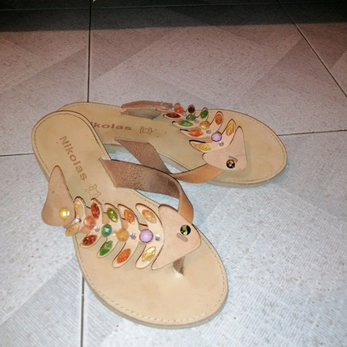 Fish-shaped sandals like new, size 37