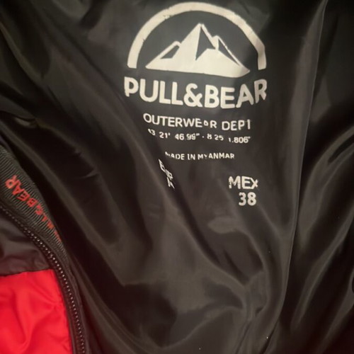 Pull & Bear jacket, medium, white and blue