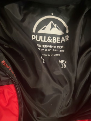 Pull & Bear jacket, medium, white and blue