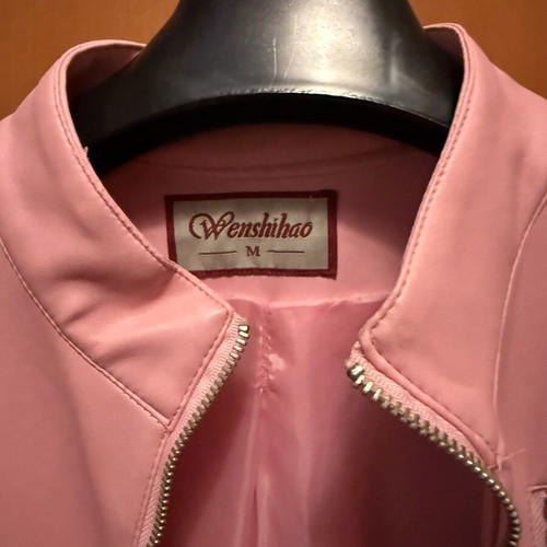 Leather jacket like new, pink, size M
