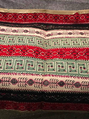 Traditional Greek woven kilim like new with geometric patterns