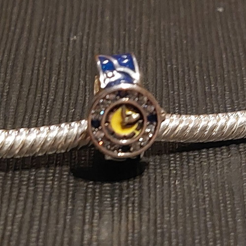 Charm watch A.L.E. new, silver with blue and yellow enamel