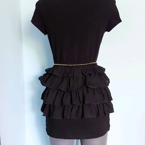 H&M Black Ruffled Dress like new, tunic style, sizes M to 2XL