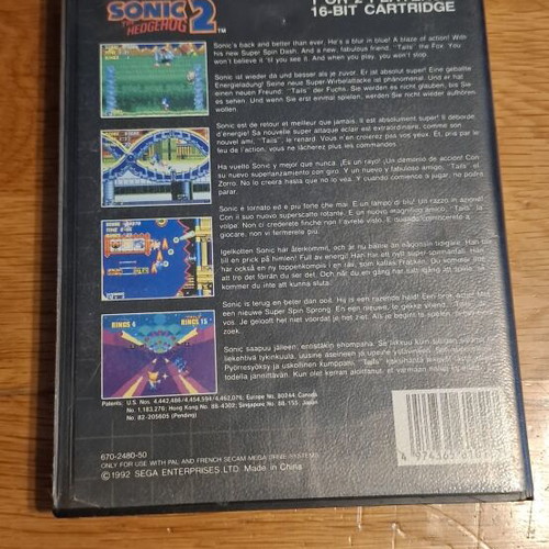 Sonic the Hedgehog 2 Sega Mega Drive like new