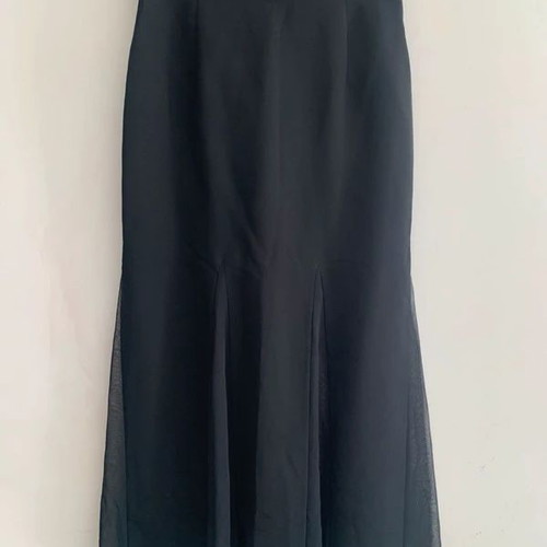 Lydia M skirt with transparent mermaid style, like new, black