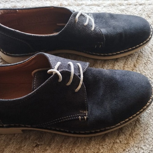 Top's suede blue shoes size 40 like new, genuine leather