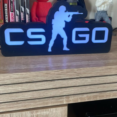 Rgb LED CS GO light with Counter Strike logo new