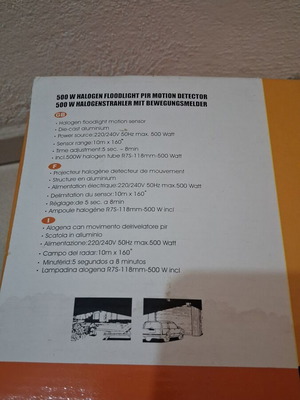 Προβολέας αλογόνου 500W καινούργιος με αισθητήρα κίνησης για εξωτερικούς χώρους