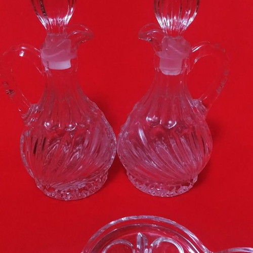 Spice set new 10 pieces, German vintage crystal