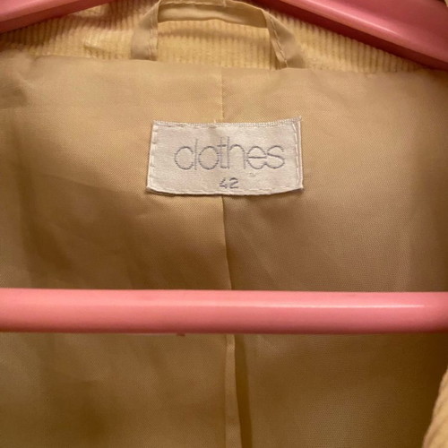 Women's corduroy jacket beige used, size 42