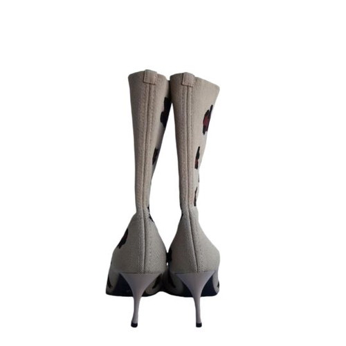 Stuart Weitzman Violetta sock boots new, tan leopard print, size 39.5