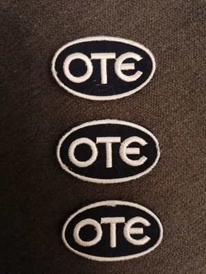 OTE embroidered patches used, set of 3