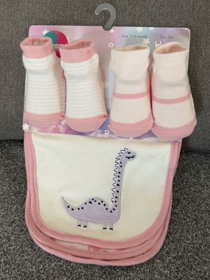 Baby bibs with socks new for small baby girl