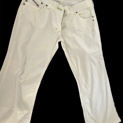 White cotton jeans pants small size like new
