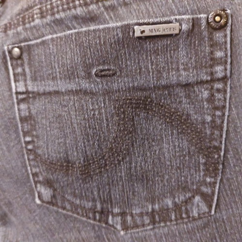 MNG Jeans Bianca Vintage women's pants used, black gray, size 36