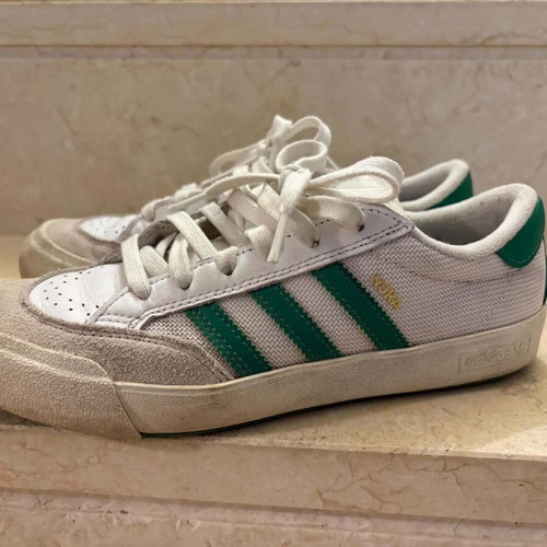 Adidas sneakers size 38.5 like new, white and green