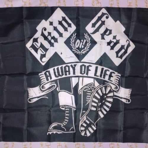 Skin Head flag, polyester, 60 x 90 cm