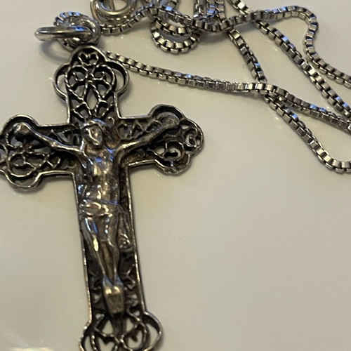 Stavros necklace silver 925 used vintage