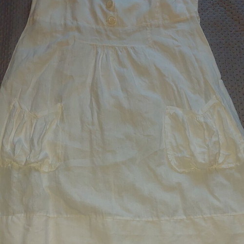 Linen dress used, size L 40, white