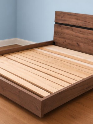 KARENO wooden bed frame for 1.60x2.00 mattress, Kalua color