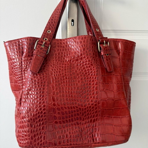Vintage Uterque women's shoulder bag like new, red croco