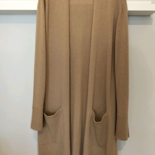 Massimo Dutty γυναικεία πλεκτή μακριά ζακέτα σαν καινούργια, μπεζ-καμηλό