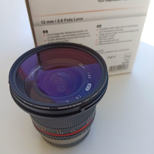 Walimex Pro 12mm f/2 Lens for Fujifilm X like new