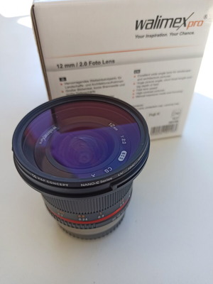 Walimex Pro 12mm f/2 Lens for Fujifilm X like new