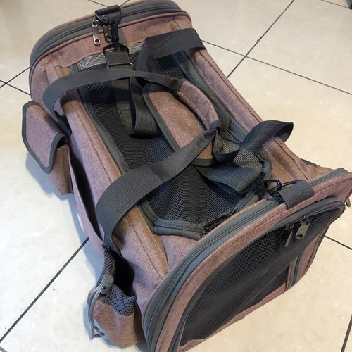 Pet Carrier Bag new, dusty rose, adjustable height, 60x39x43cm, up to 12kg