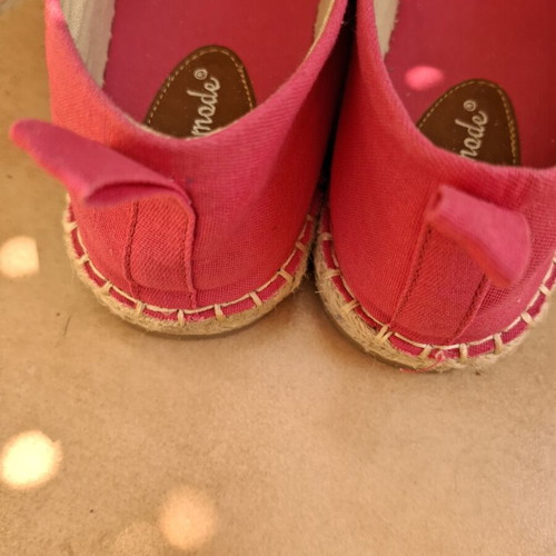 Super Mode espadrilles fuchsia size 39 like new, cotton blend