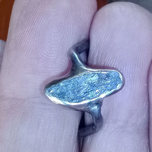 Silver ring with cyanite stone size 52, like new, Apefthon